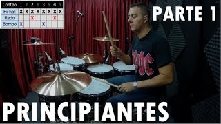 🥁 BATERÍA PARA PRINCIPIANTES  20 Ejercicios Básicos  CLASES DE BATERÍA  PARTE 1 [upl. by Willyt]