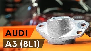 Comment remplacer coupelle damortisseur AUDI A3 1 8L1 TUTORIEL AUTODOC [upl. by Hcirdla]