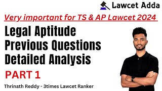 Part 1 Legal Aptitude  Previous Paper Analysis  Detailed explanations [upl. by Hplodur]