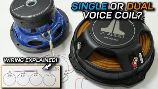 Single vs Dual Voice Coil Subwoofer  Which is BEST Wiring Explained [upl. by Saba292]