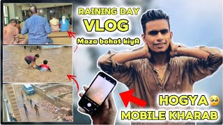 Raining Day Vlog Lakin mobile kharab hogya 🥺🥺🥺🥺MouzamMoji maza bohat kiya sab na [upl. by Phox]