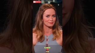 Emily Blunts Flirting Knowledge Testing Moment 😂 🤪  Jimmy Kimmel shorts funny [upl. by Hasheem510]