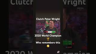 Vintage Peter Wright saving himself in 2020 World Darts Championship darts pdcworldchampionship [upl. by Nylirahs]