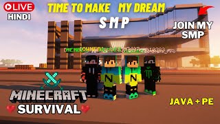 Minecraft Live  247 Minecraft Smp  Minecraft Live Hindi  Java  Pe [upl. by Airdnaxila535]