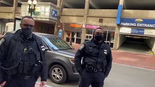 1St Amendment audit Security Guard Called The Cops But Wont Come Out To Speak To Them SnowFlake [upl. by Nylssej]