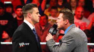 Raw A fired Alex Riley attacks The Miz [upl. by Johnette675]