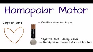 Homopolar Motor Lorentz Force Science Experiment using Neodymium Magnet [upl. by Aihcsrop]