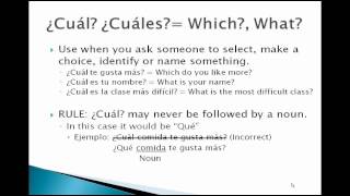 Flipped Spanish Lesson on Interrogatives Los Interrogativos Questions Part 1  Capítulo 4A [upl. by Meggy]