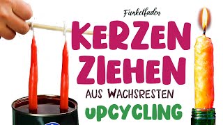 Kerzen ziehen aus Kerzenresten  Kerzen selber machen für Anfänger  Ein Experiment [upl. by Lellih331]