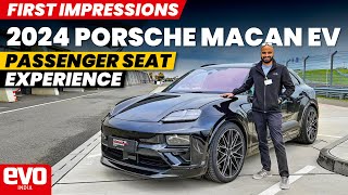 2024 Porsche Macan Electric Prototype  Passenger Seat Experience  evo India [upl. by Bilek]