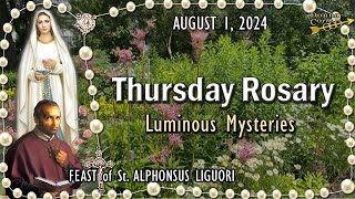 🌹THURSDAY Rosary🌹FEAST of St ALPHONSUS LIGUORI Luminous Mysteries AUGUST 1 2024 Scenic Scriptural [upl. by Aeriela]