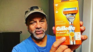 Gillette Fusion5 POWER 🪒 amp Pacific Shaving Co cork handle shave brush average guy tested APPROVED [upl. by Nede]