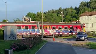 Železniční přejezd Nova Gorica  Železniški prehod Railroad crossing [upl. by Aural]