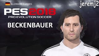 F BECKENBAUER Face  stats edit PES Allemagne classics [upl. by Nivi]