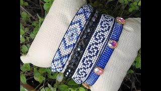 DIY Cómo Hacer Brazalete Tejido en Telar Delica Miyuki Chaquira Con Aplicaciones Unisex Paso a Paso [upl. by Atinob261]