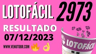 🍀 Resultado Lotofácil 2973 [upl. by Nanor]