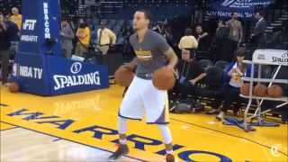 Stephen Curry 2 ball pre game ball handling warm up [upl. by Annabella]