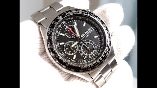 SEIKO Flightmaster Pilot Quartz Chronograph Wrist Watch 7T920CF0 [upl. by Angelita]