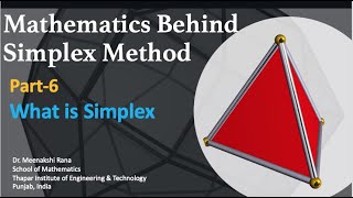 Mathematics Behind Simplex Method Part6 What is Simplex [upl. by Ainosal]