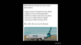 NEW WestJet will add new US routesdestinations [upl. by Nikita]