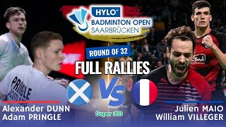 DunnPringle SCO vs MaioVilleger FRA  R32  Hylo Open 2024 [upl. by Tebazile]