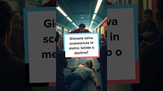 Giovane salva sconosciuto in metro Istinto o destino shorts StorieVirali [upl. by Annaiv]