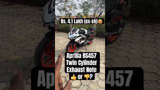 Aprilia RS457 Twin Cylinder Exhaust Note Aprilia RS457 Exhaust Review [upl. by Sitoiganap]