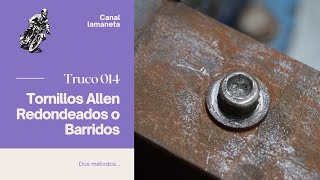 Cómo sacar un tornillo allen redondeado pasado o barrido [upl. by Duthie]