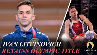 Trampoline Ivan Litvinovich Wins Gold and Retains Mens Olympic Title [upl. by Bartolome]