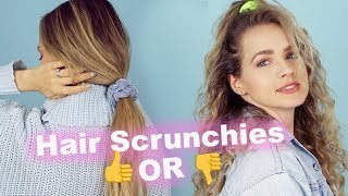 I Tried Wearing Hair Scrunchies for A Week  KayleyMelissa [upl. by Gildea443]