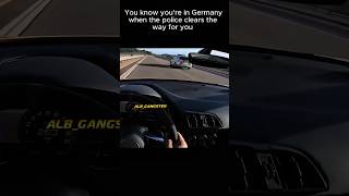 When you are speeding and the Police clear way for you shorts germany police autobahn porsche [upl. by Ahsatniuq]