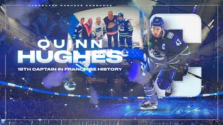 Quinn Hughes Captain CeremonyOct112023 [upl. by Nhguavaj111]