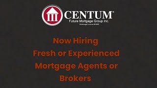 Hiring New Mortgage Agents amp Brokers [upl. by Oicnerolf]