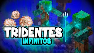 TRIDENTES Y NAUTILOS  EXPERIENCIA GRANJA DE AHOGADOS Minecraft ps3ps4vita360wiiu [upl. by Ohcirej]