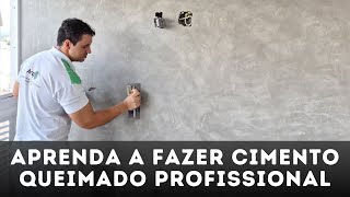 PASSO A PASSO MAIS FÁCIL CIMENTO QUEIMADO APRENDA APLICAR SEM GASTAR MUITO DIY FAÇA VC MESMO [upl. by Atsilac]