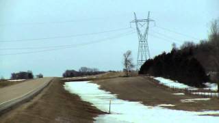 Galloping Basin Electric transmission lines due to wind [upl. by Natasha]