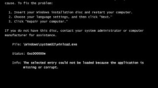 How to Fix quot0xc000000e Windows Failed to Startquot boot error [upl. by Dougherty592]