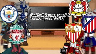 Football teams react to Their Squad Part 2 [upl. by Sezen]