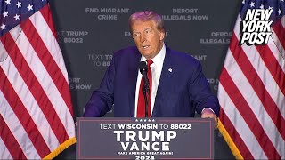 Trump savages Kamala Harris in fiery Wisconsin speech [upl. by Massingill]