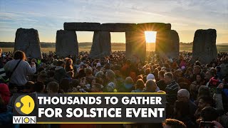 Thousands to gather to celebrate summer solstice at Britains Stonehenge  World News  WION [upl. by Hplodur]