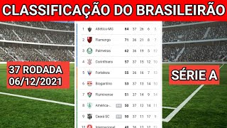 CLASSIFICAÇÃO DO BRASILEIRÃO 2021 HOJE  37ª RODADA  TABELA DO BRASILEIRÃO 2021 [upl. by Idolla]