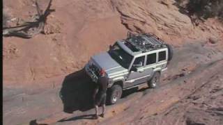 Jeep Commander on Poison Spider Trail Moab UT [upl. by Kubis]