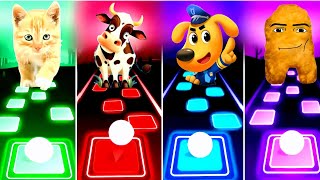 Tiles Hop  Cute Cats 🆚 Funny Cow 🆚 Sheriff Labrador 🆚 Gegagedigedagedago [upl. by Madison]