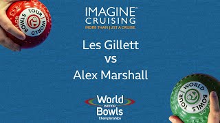 World Indoor Bowls Championship 2024 Les Gillett vs Alex Marshall  Day 15 Match 3 [upl. by Acilef]