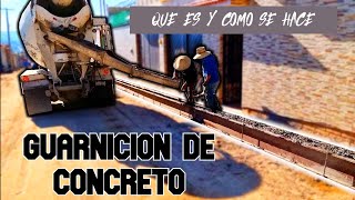 COMO SE CONSTRUYE UNA GUARNICION DE CONCRETO TIPOS DE GUARNICIONES  LTCM EN CORTO [upl. by Yalc]