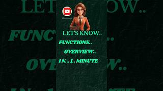 LETS KNOW FUNCTIONS OVERVIEW IN 1 MINUTEBTechResourceprogrammingtricksfunctionsclanguage [upl. by Pontias]