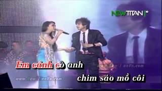 Karaoke Chim trắng mồ côi Đan Trường ft Cẩm Ly [upl. by Llednav787]