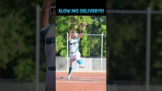 Pitch Perfect Every Detail of Her Delivery in SlowMo softball [upl. by Lena247]