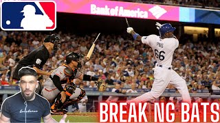 MLB Breaking Bats REACTION [upl. by Ellennoj]