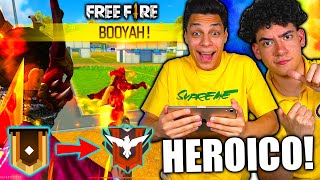 ¡DONATO VIENE a MI CASA para AYUDARME a SUBIR A HEROICO por PRIMERA VEZ en FREE FIRE 1 épico [upl. by Adniroc]